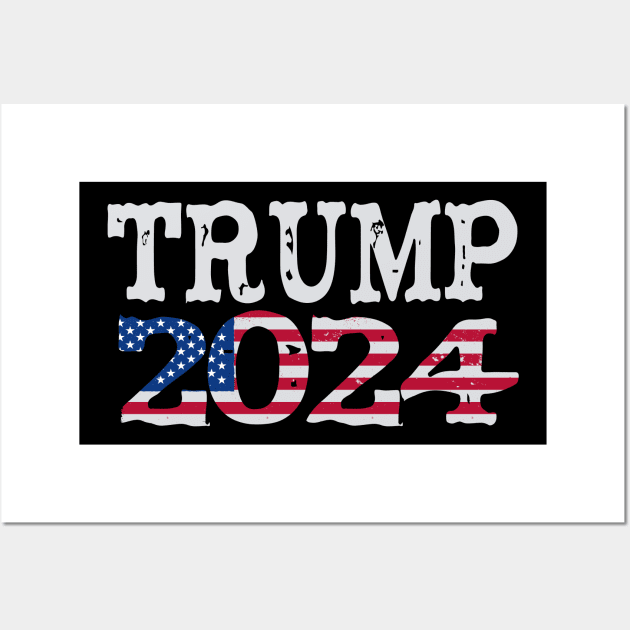 Trump 2024 Wall Art by elaissiiliass